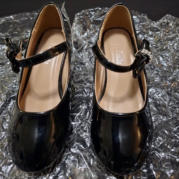 Little Girls Forever Link Mary Jane Pumps - Black Size 3 - Picture 1 of 6